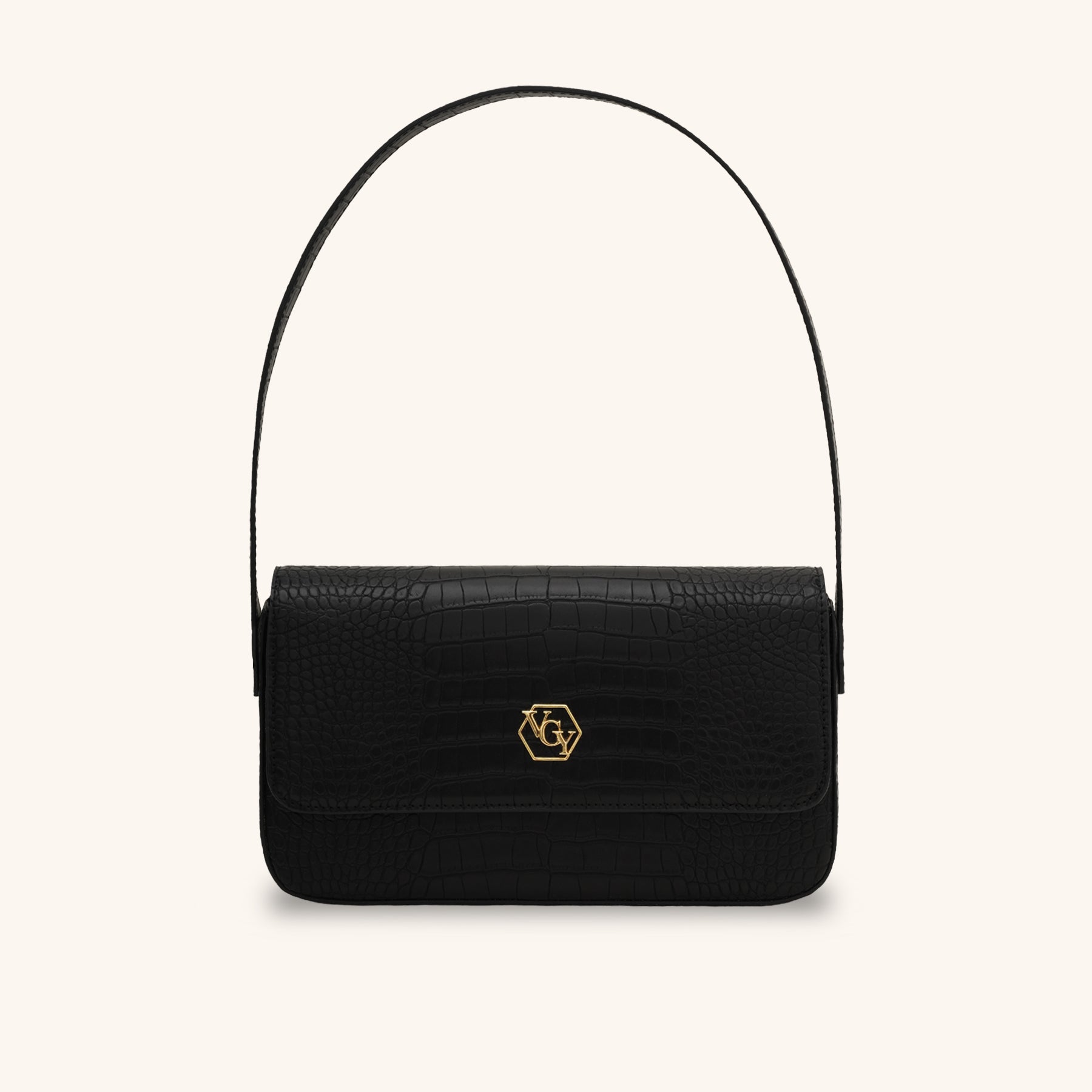 Coffee Leather Shoulder Bag