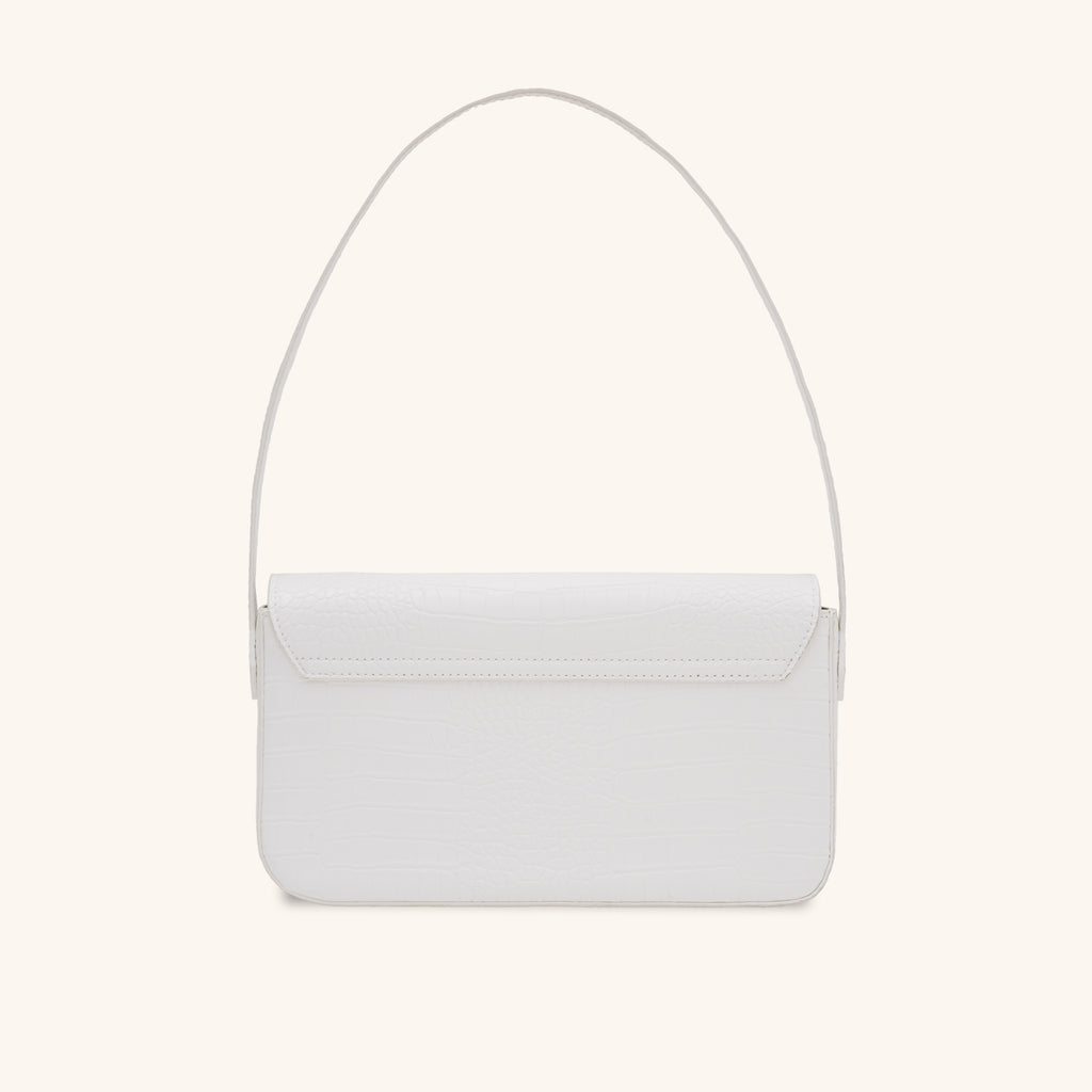 Coffee Leather Shoulder Bag