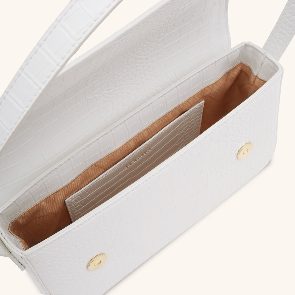 Coffee Leather Shoulder Bag