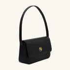 Coffee Leather Shoulder Bag