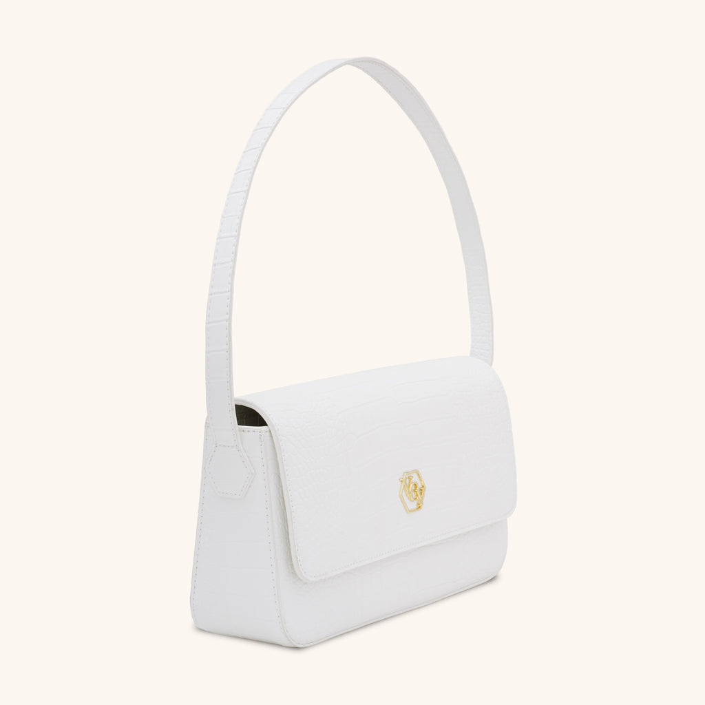 Coffee Leather Shoulder Bag